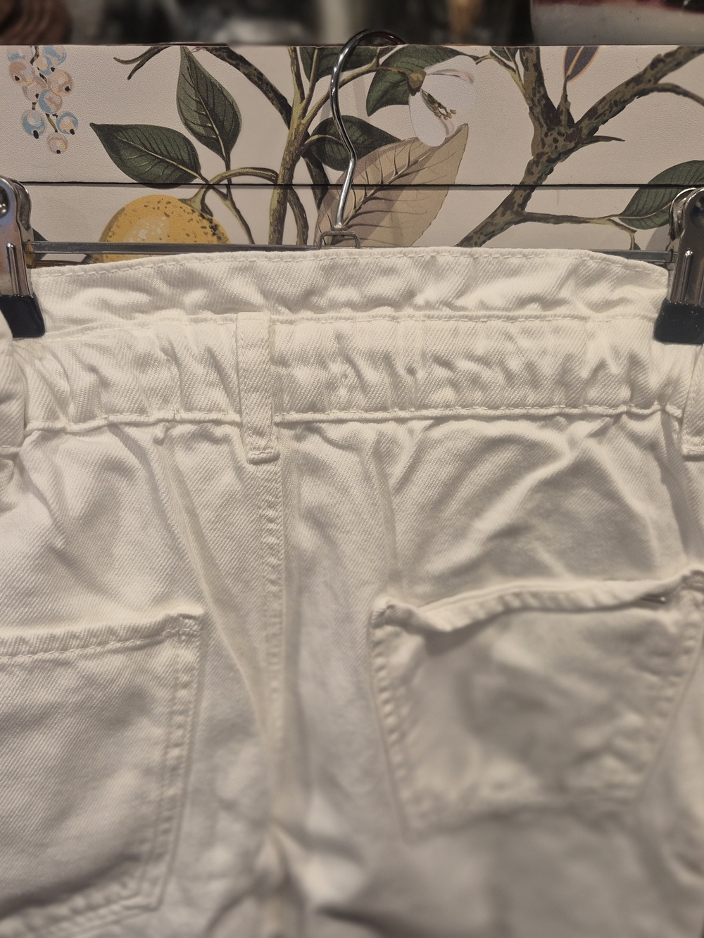 Zara White Boyfriend Paperbag Waist Jeans Size 4 - Picture 4 of 8